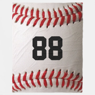 Baseball mit benutzerdefinierbarer Nummer Fleecedecke
