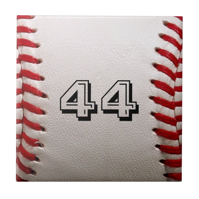 Baseball mit benutzerdefinierbarer Nummer Fliese (Vorderseite)