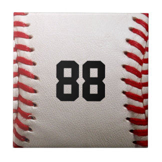 Baseball mit benutzerdefinierbarer Nummer Fliese