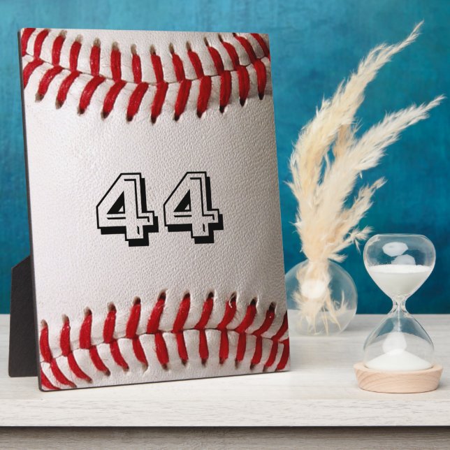 Baseball mit benutzerdefinierbarer Nummer Fotoplatte (Seite)