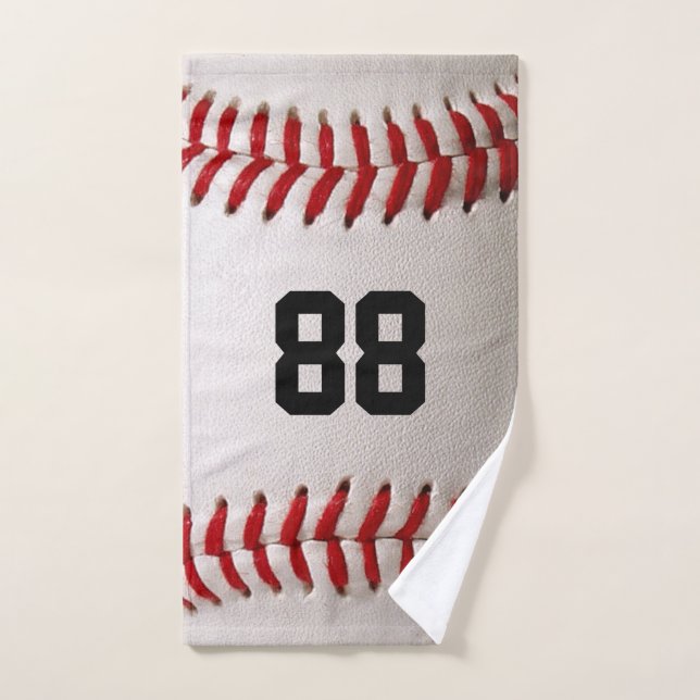 Baseball mit benutzerdefinierbarer Nummer Handtuch (Handtuch)