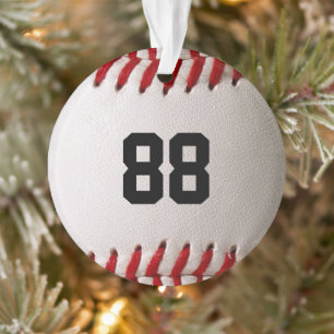 Baseball mit benutzerdefinierbarer Nummer Ornament