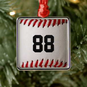 Baseball mit benutzerdefinierbarer Nummer Ornament Aus Metall