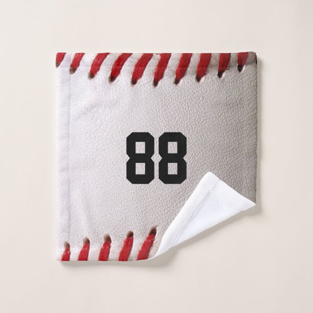 Baseball mit benutzerdefinierbarer Nummer Waschlappen (Waschlappen)