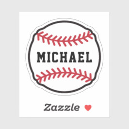 Baseball mit individuelle Name oder Text Aufkleber