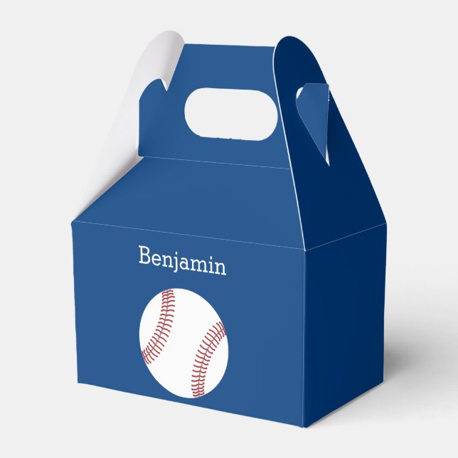 Baseball mit Individuelle Name - Royal Blue Geschenkschachtel (Vorderseite)
