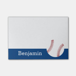 Baseball mit individuellem Namen - königliches Post-it Klebezettel