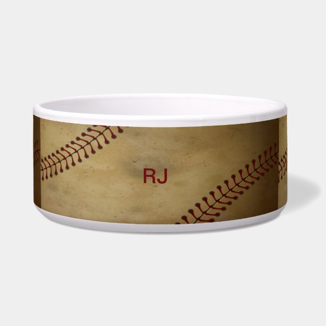 Baseball mit Monogramm Napf (Vorderseite)