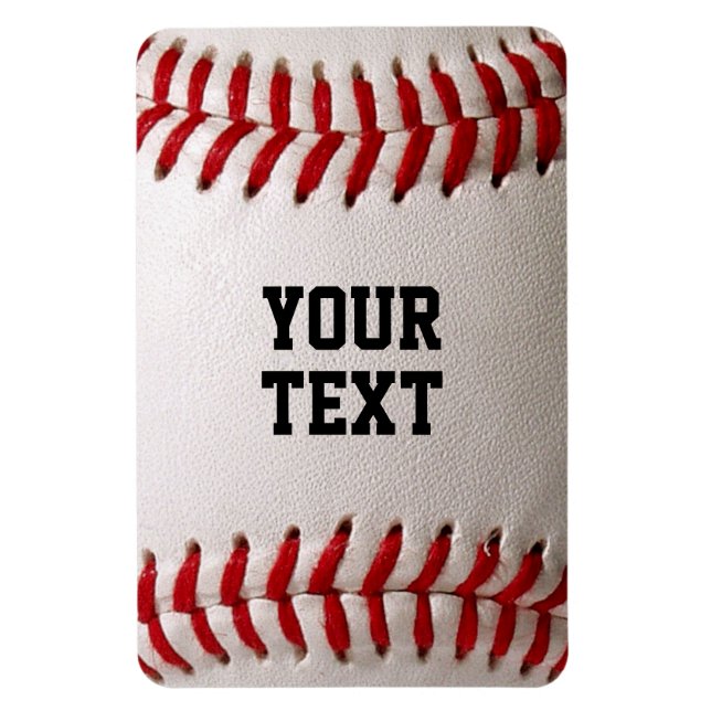 Baseball mit Personalisiertem Namen Magnet (Vertikal)