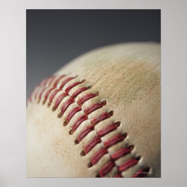 Baseball mit Schlagzeichen. Poster (Vorne)