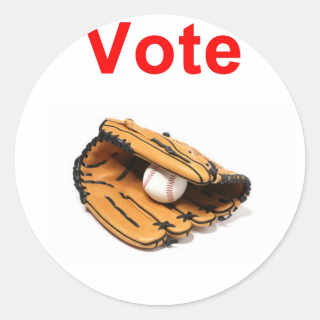 Baseball Mitt Romney 2012 Runder Aufkleber (Vorderseite)