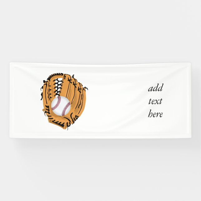 Baseball-Mitt und Ball Banner (Horizontal)