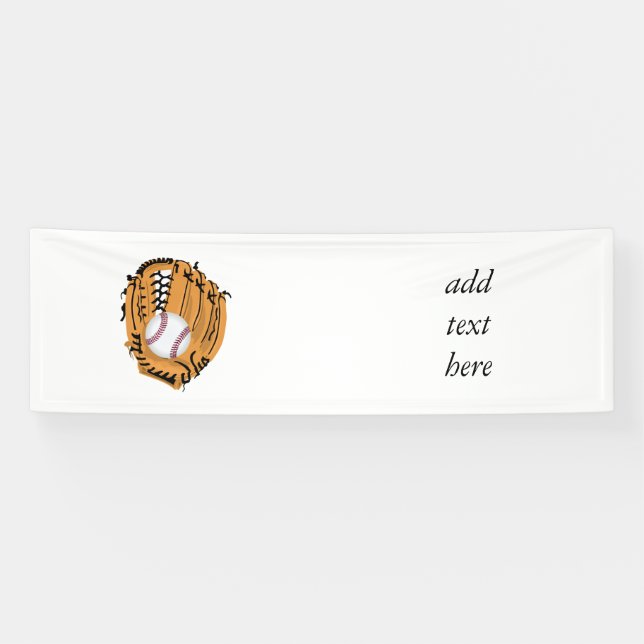 Baseball-Mitt und Ball Banner (Horizontal)