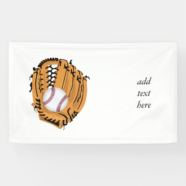 Baseball-Mitt und Ball Banner (Horizontal)
