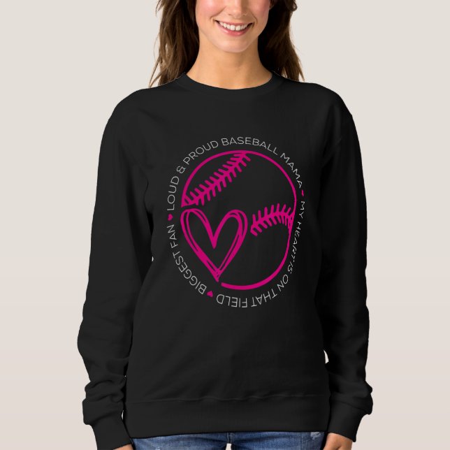 Baseball Mom Baseball Player Baseball Mother 2 Sweatshirt (Vorderseite)
