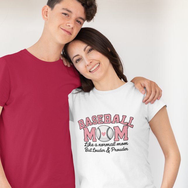 Baseball Mom cute bright Pink text Tri-Blend Shirt (Von Creator hochgeladen)