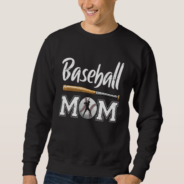 Baseball Mom Leopard Print Baseball Mama Mother s  Sweatshirt (Vorderseite)
