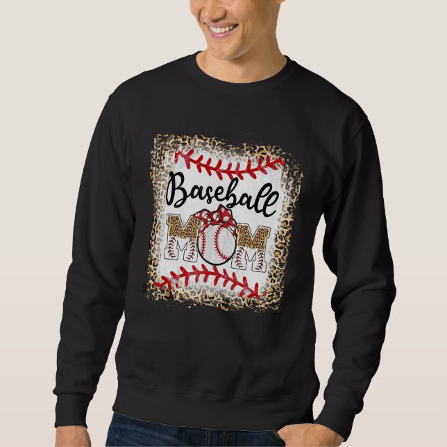 Baseball Mom Leopard  Softball Mom Mother s Day Sweatshirt (Vorderseite)