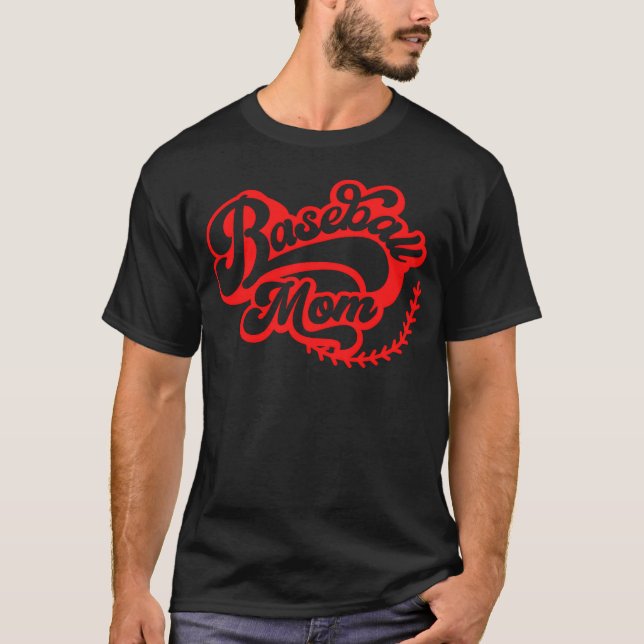 Baseball mom Red girl T-Shirt (Vorderseite)