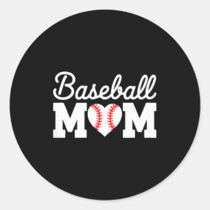 Baseball-Mom-Shirt Frauen Baseball Herz Muttertag Runder Aufkleber