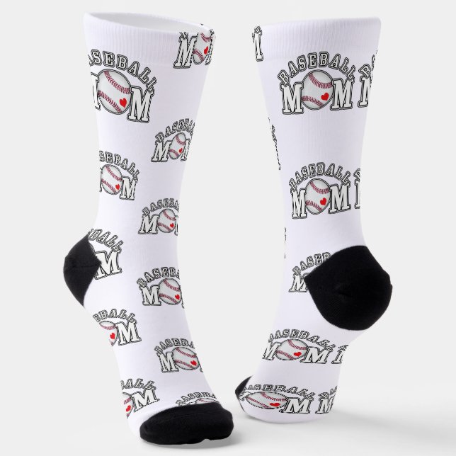 Baseball Mom Socken (Gewinkelt)
