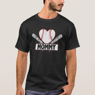 Baseball Mommy Matching Family Softball Baseball L T-Shirt
