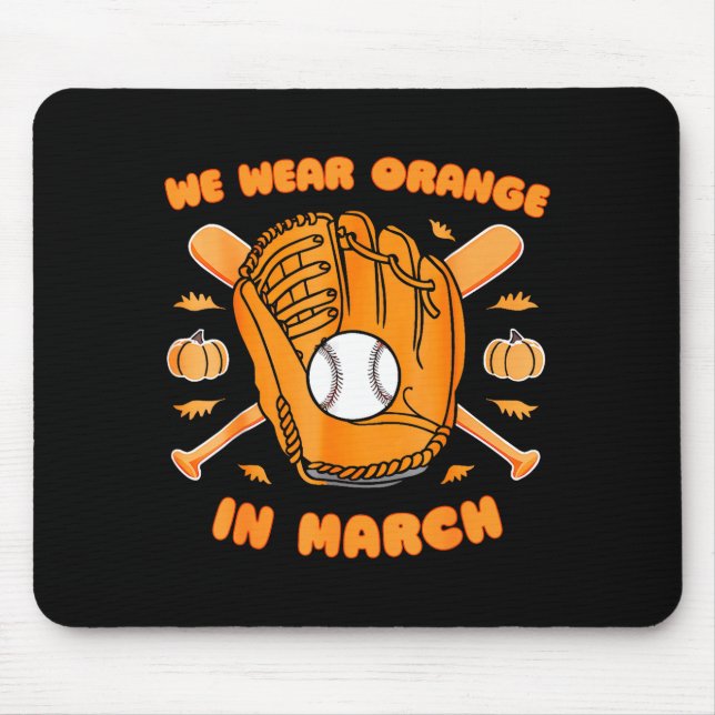 Baseball Monat des Bewusstseins für Multiple Skler Mousepad (Vorne)