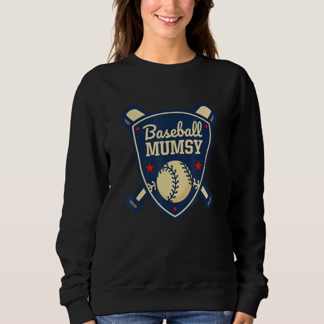 Baseball Mumsy Matching Family Baseball Player Fam Sweatshirt (Vorderseite)