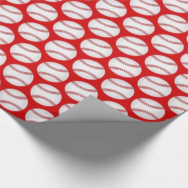 Baseball-Muster Geschenkpapier (Ecke)