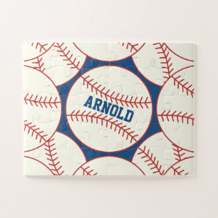 Baseball-Muster - Personalisiert Puzzle