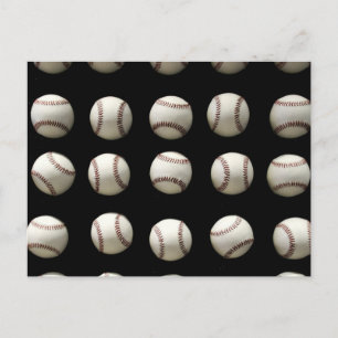 Baseball-Muster Postkarte