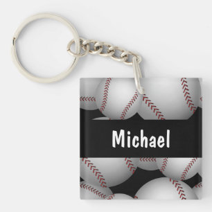 Baseball-Muster Schlüsselanhänger
