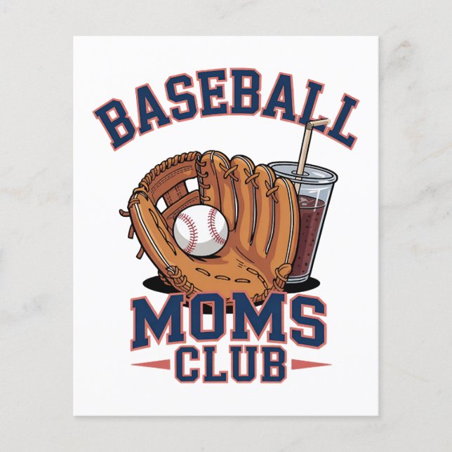 Baseball Mütter Club Muttertag Flyer (Vorne)
