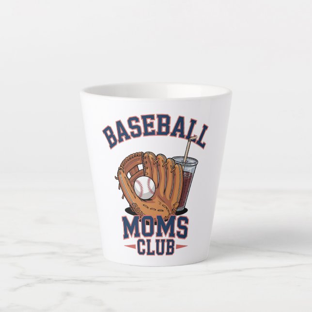 Baseball Mütter Club Muttertag Milchtasse (Vorderseite)