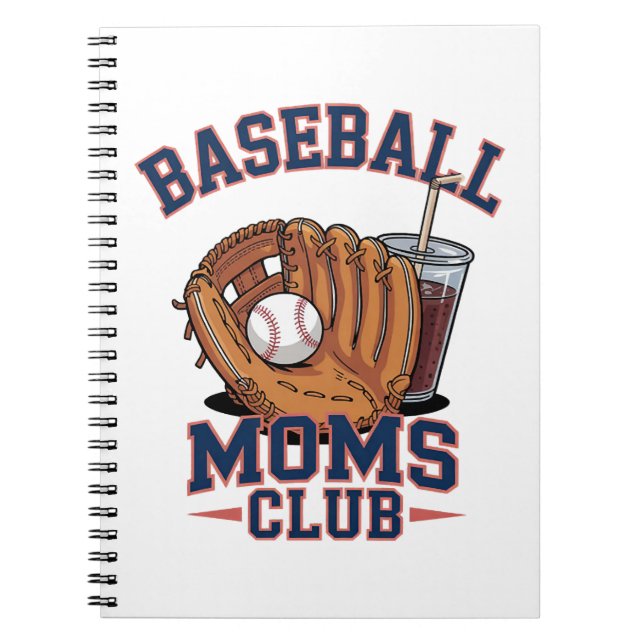 Baseball Mütter Club Muttertag Notizblock (Vorderseite)