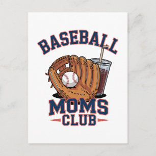 Baseball Mütter Club Muttertag Postkarte