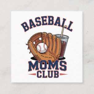 Baseball Mütter Club Muttertag Quadratische Visitenkarte