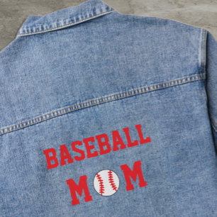 Baseball-Mutter Jeansjacke