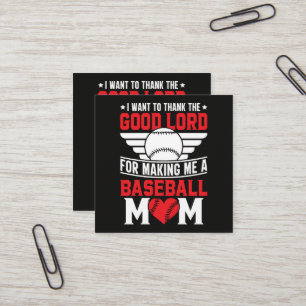 Baseball-Mutter Sport-Eltern Spieltags-Mutter Quadratische Visitenkarte