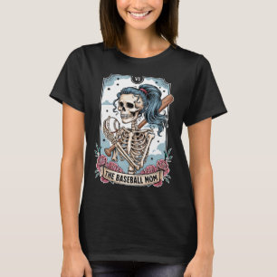 Baseball-Mutter Tarotkarte Skelett Baseball-Mutter T-Shirt