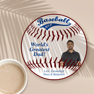 Baseball MVP Anpassbarer Vatertag Feiertagskarte