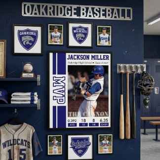 Baseball-MVP-Spieler Senior Night Foto Poster