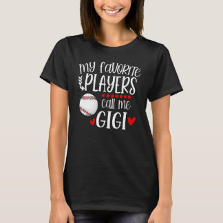 Baseball My Favorite Player nennt mich Gigi Herz M T-Shirt