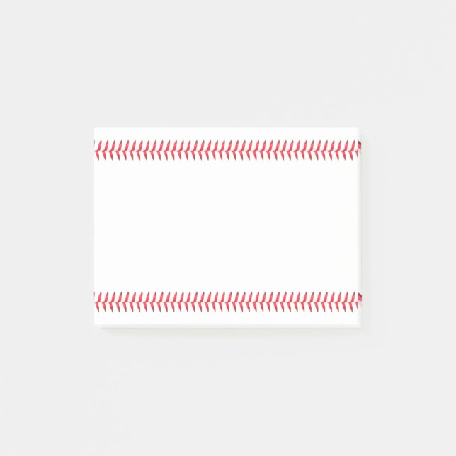 Baseball näht den themenorientierten Sport Post-it Klebezettel (Vorderseite)