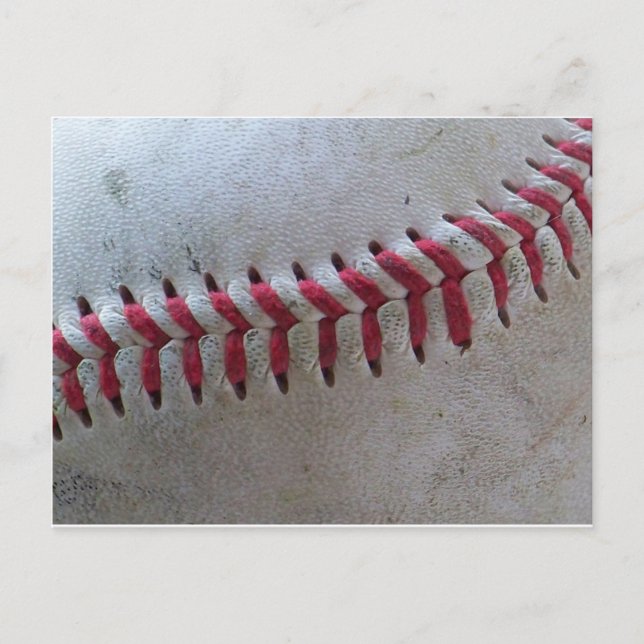 Baseball-Nähte Postkarte (Vorderseite)