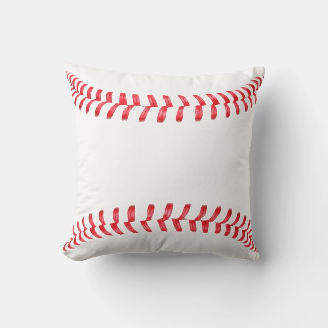 Baseball-Nähte-Wurfkissen Kissen (Vorderseite)