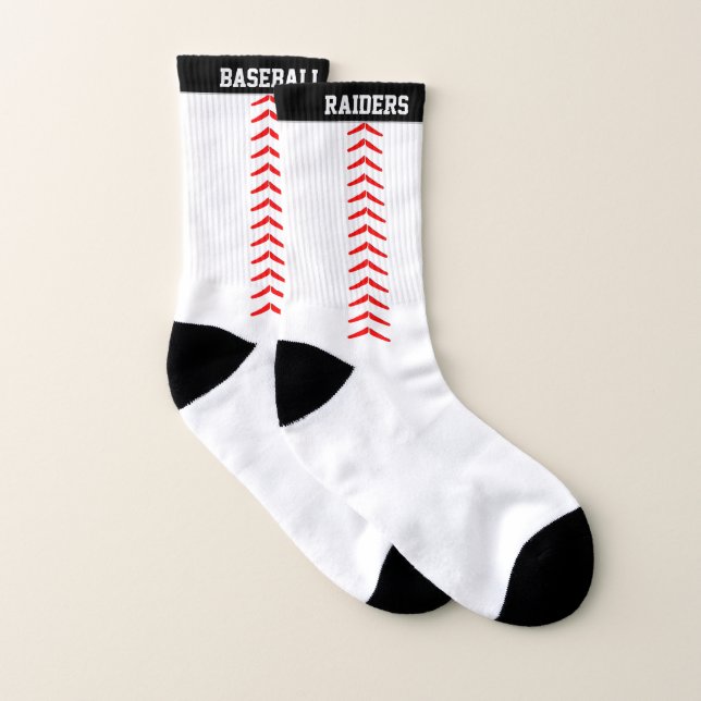 Baseball-Nahtstellen für benutzerdefinierten Teamn Socken (Paar)