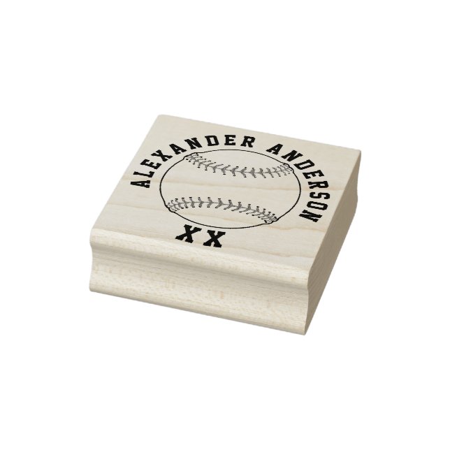 Baseball Name und Jersey-Nummer personalisieren Gummistempel (Stempel)