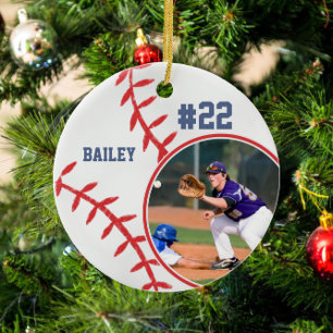 Baseball Namens Trikot Nummer Foto Andenken Keramik Ornament