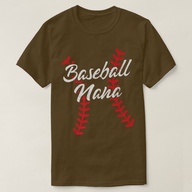 Baseball Nana Baseball Laces Oma Grammy Niedlich W T-Shirt (Design vorne)